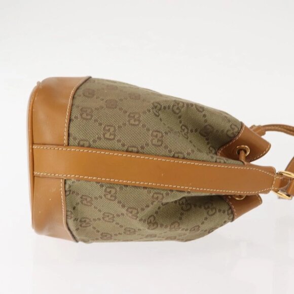 GUCCI GG Canvas Shoulder Bag Beige Gold Auth 150040 - Picture 6 of 16
